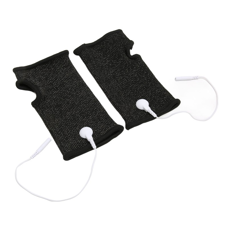 2pcs Conductive Wristband Reduce Pain Swelling Silver Fiber Elastic for