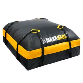 MaxxHaul Waterproof Car Roof Bag (15 Cubic Feet) – Universal Rooftop Cargo Carrier for All Cars/SUVs, Includes Anti-Slip Mat, 8 Straps, 6 Door Hooks & Luggage Lock - Lightweight & Heavy Duty