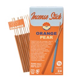 1/2 MIX HALF Orange & Pair Incense Sticks Short Size 2 Scents 24 Pack OA-HGL-2-1