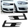 Glossy Black Front Fog Lamp Eyebrow Eyelid Cover Trim Replacement