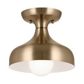 Kichler Sisu 52599CPZ Semi Flush 1-Light 7˝ in Champagne Bronze