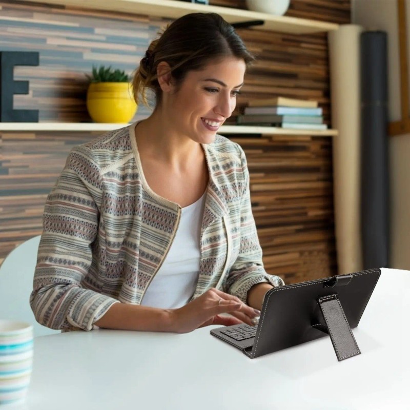 7.9in Protective Keyboard Case with PU Leather Back Stand Tablet