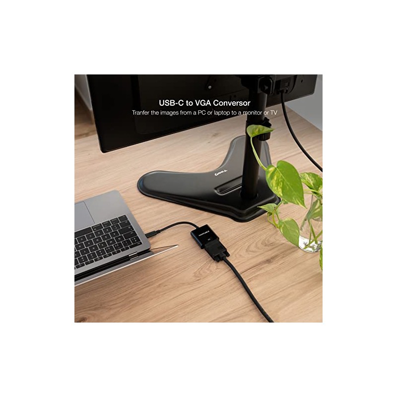 Monkey Ladder USB-C to VGA Converter USB-C/M-VGA/H, Plastic, Black, 10