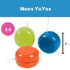 Neon YoYos - 6 Pieces