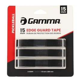 GAMMA Edge Guard Tape – Protect Your Paddle from Scratches & Damage - Durable, Stylish Protection for Performance & Customization - Black, 15mm 3-Pack