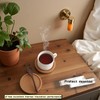 6-Pack Cork Coasters, 4 Inch Absorbent Reusable Beverage Coasters with