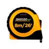 Johnson Level & Tool 1828-0026 Metric/Inch Power Tape, 8m/26', Black/Yellow,