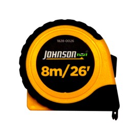 Johnson Level & Tool 1828-0026 Metric/Inch Power Tape, 8m/26', Black/Yellow, 1 Tape