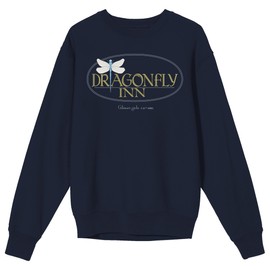 Bioworld Gilmore Girls Dragonfly Inn Adult Navy Crew Neck Long Sleeve Sweatshirt - XXL