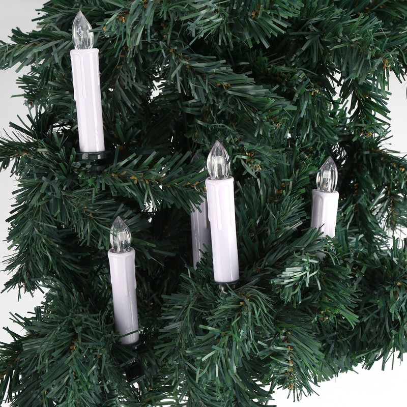 10x LED Flameless Cordless Candles Light with Clips Home Wedding