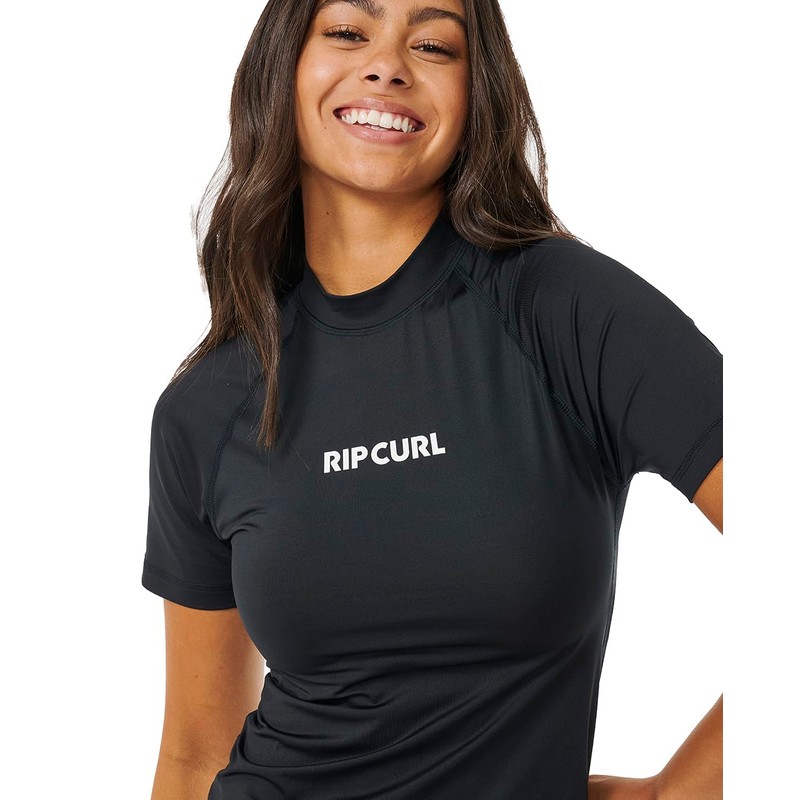 RIP CURL Womens Classic Surf Short Sleeve Rash Vest Top