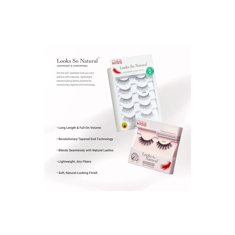 Kiss Products No. 05 Ever EZ Lashes, 10 Count