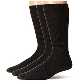 Gold Toe Calcetines Fluffies Crew para hombre, varios pares, Negro (3 pares)., Talla única