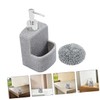 CAXUSD Multi-use Dish Soap Dispenser Sponge Holder for Kitchen Bathroom