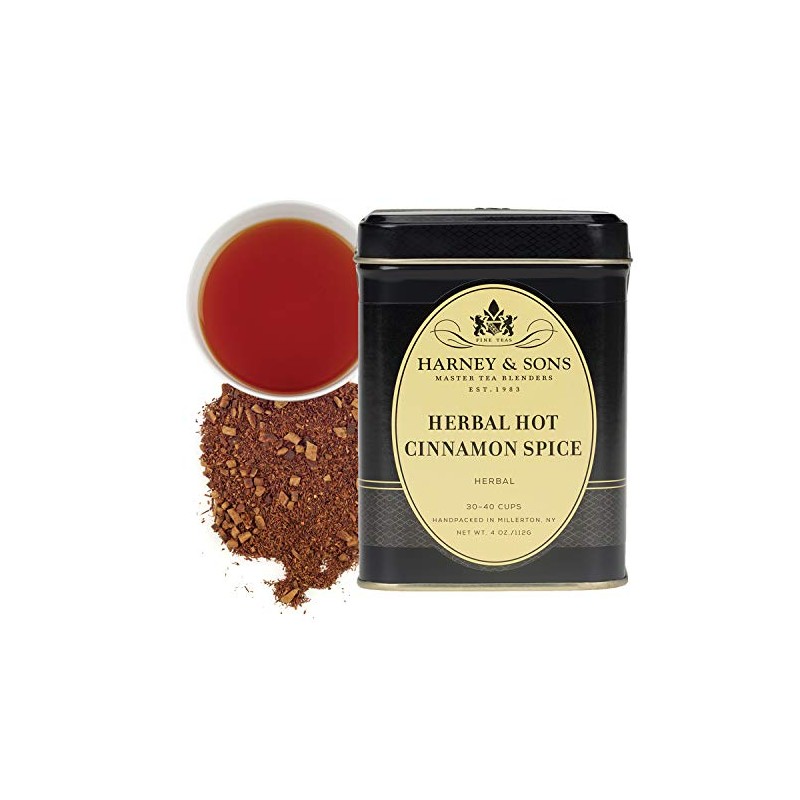 Harney & Sons Herbal Tea, Hot Cinnamon Spice, Caffeine-Free Rooibos,