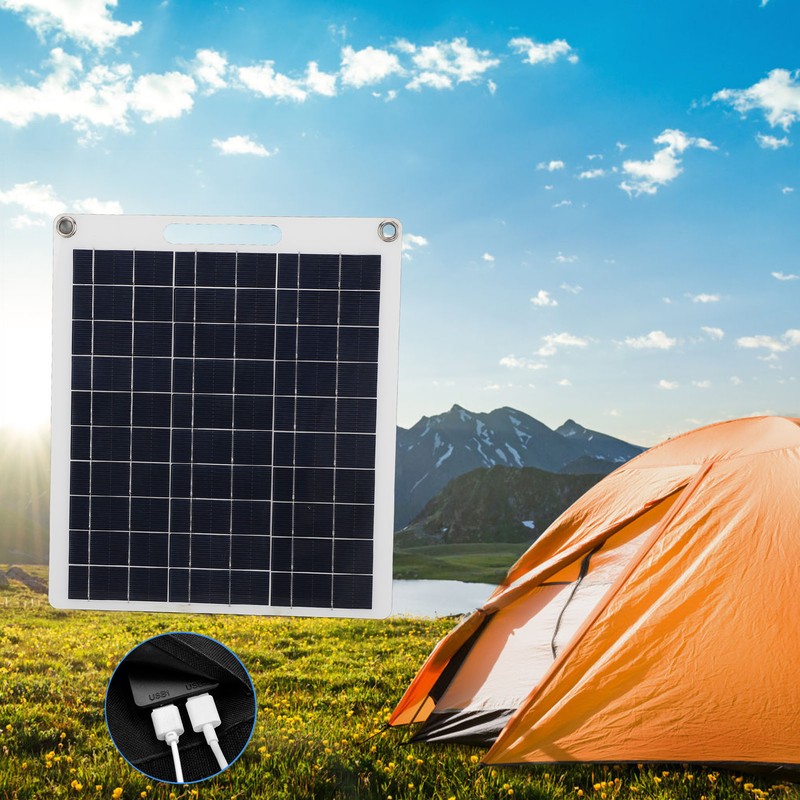 30W Solar Panel 5V Dual USB Monocrystalline Silicon Solar Cell