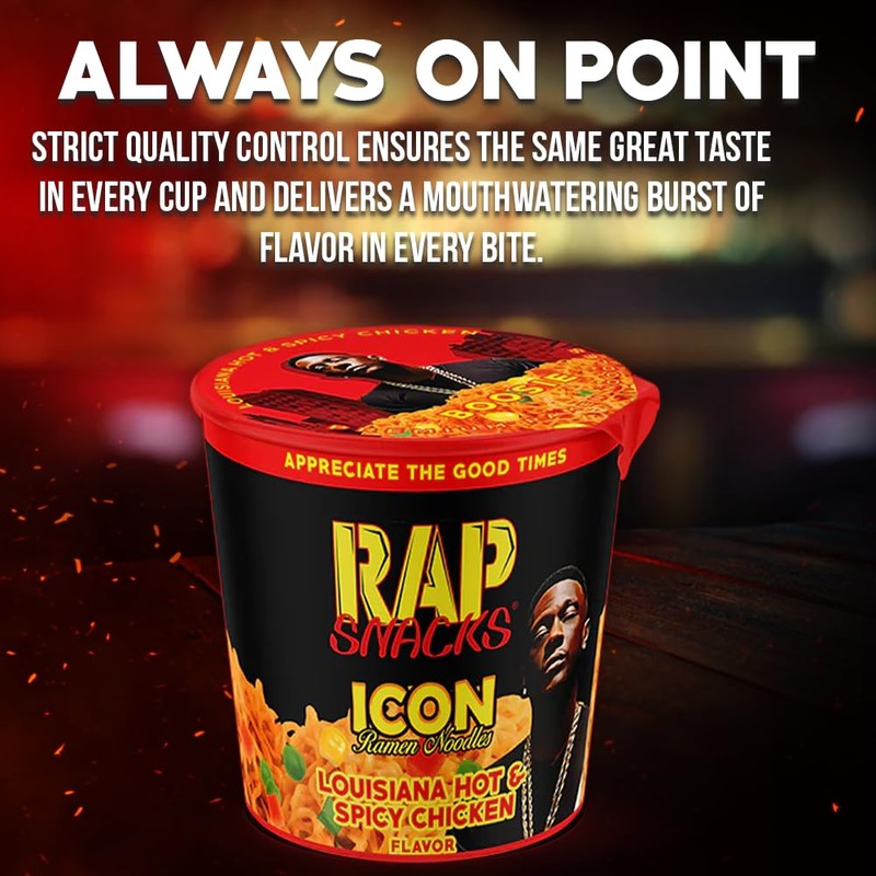 Rap Snacks Creamy Chicken Gumbo ICON Ramen Noodles Master P-Pack