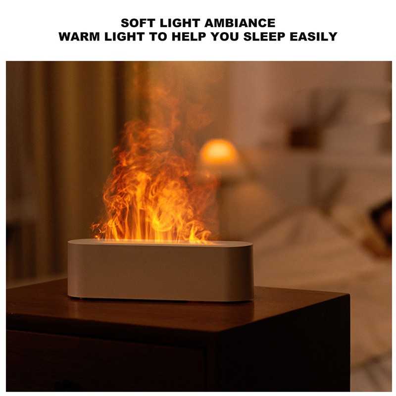 Simulated Flame Air Aroma Diffuser Humidifier 7 Color Fire Air