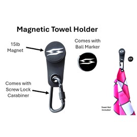 Scale Wear Design CaddyMag Magnetic Golf Towel Clip with Ball Marker – Attach Your Towel to Carts, Clubs, and Bags with Ease and Security
