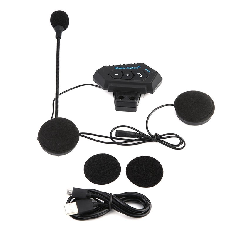 1 Pair Motorcycle Helmet BT Headset Headphone Speakers Support Handsfree