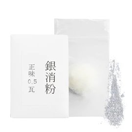 TSUGUKIT Silver Pollinating 0.5 g and Pure Cotton Set (Silver, Pollen / Refill), Easy Gintogi Kit (Ginji/Kintsuji), Tableware, Pottery, Kintsugi Kit