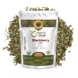 Organic Way Blackberry Leaf Whole - Herbal Tea | Kosher & USDA Certified - 1/2 LBS