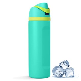 ZAKVOP Thermos Flask with Straw, 710 ml Stainless Steel Drinking Bottle with 2-in-1 Lid, Sports Bottle, BPA-Free, Insulated Bottle for Hot and Cold Drinks Water Bottle