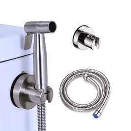 Handheld Bidet Sprayer for Toilet - Brushed Nickel & Stainless Steel