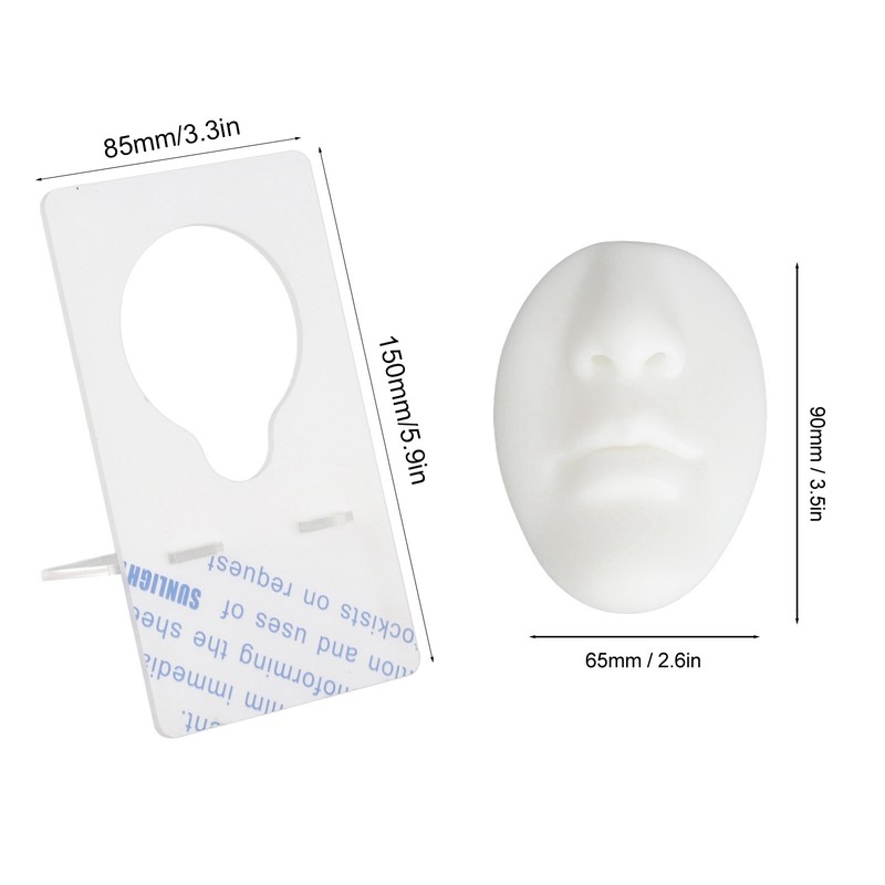 Silicone Mouth Nose Model 3D Realistic Reusable Display Nose Piercing