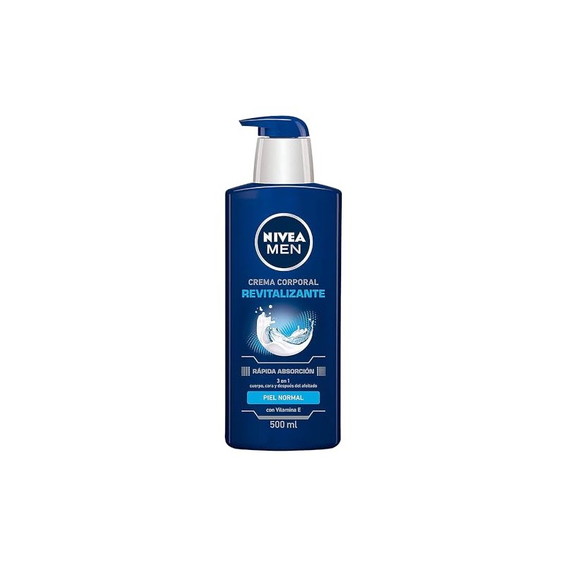 Nivea Men Crema Corporal Humectante Revitalizante 500 Hidratación Profunda Energizante