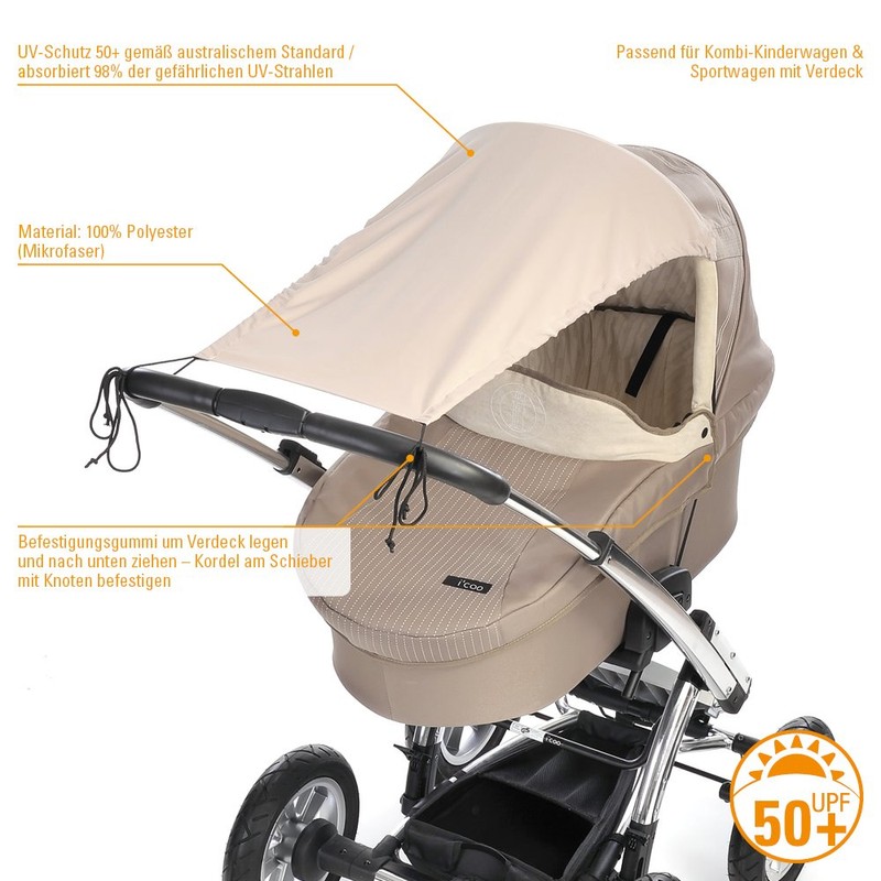 DIAGO Awning Pram Microfibre (Beige)