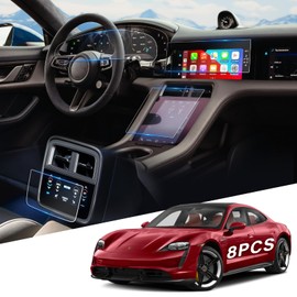 WEIPIN for (2PCS) 2020-2024 Taycan Touch &Dashboard &Center AC &Rear AC Screen Protector for 2020 2021 2022 2023 2024 Taycan Accessories Ultra-tough Screen Protector