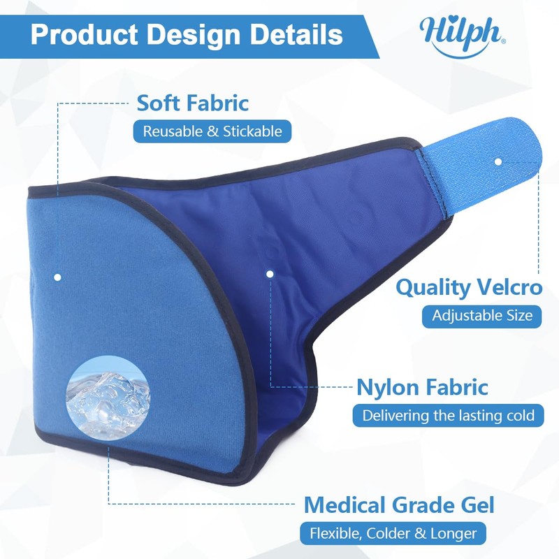 Hilph Ankle Ice Pack for Plantar Fasciitis & Sprained, Reusable