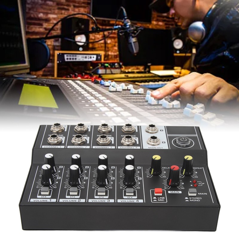 8 Channel Sound Mixer Sound Board Console 2 Modes Aluminium
