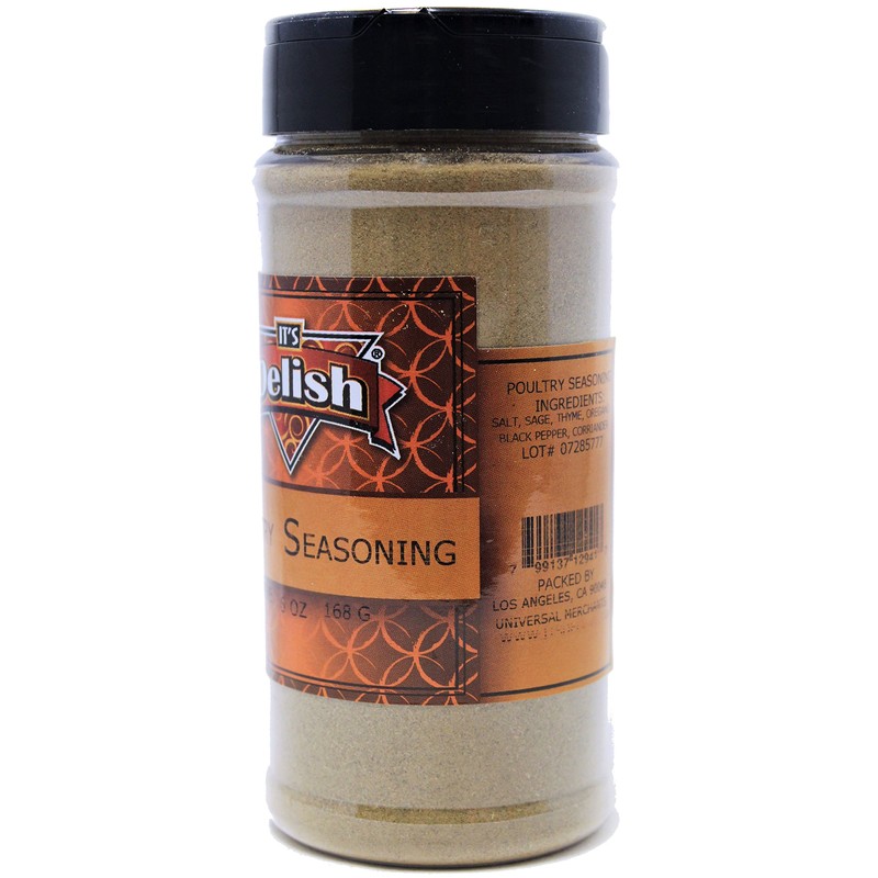 Poultry Seasoning by Its Delish, 6 Oz. Medium Jar