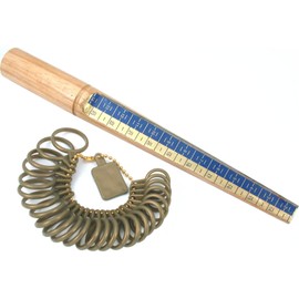 FindingKing Wood Wax Ring Mandrel Sizing Stick Plastic Finger Sizer Jewelry Tool Kit