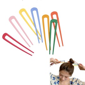 U-Shaped Metal Hairpins, Chic Minimalist French Hairpin, Style Hair Forks, Multicolor Hair Securing Pins for Effortless, Elegance Colorful Womens Hair Accessories