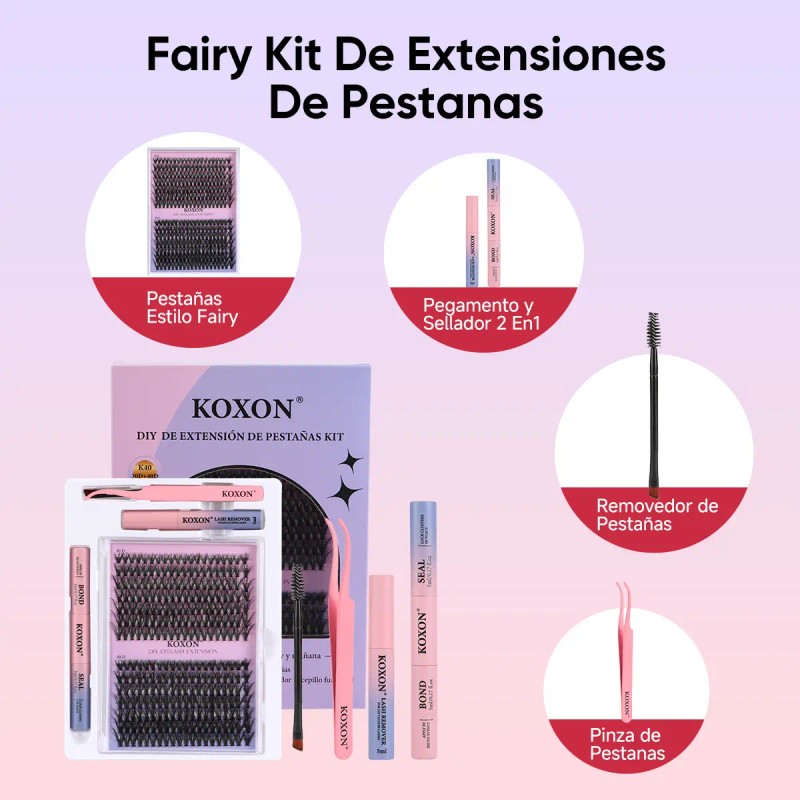 280pzs Kit De Extensiones Pestañas Raíces Curvaturad 9-16mm