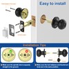 AEEKEL 10 Pack Privacy Door Knob, Matte Black Door Knobs