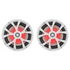 Pair Rockville RKL80MW 8" 900 Watt White 2-Way Marine Boat Speakers W/LED's