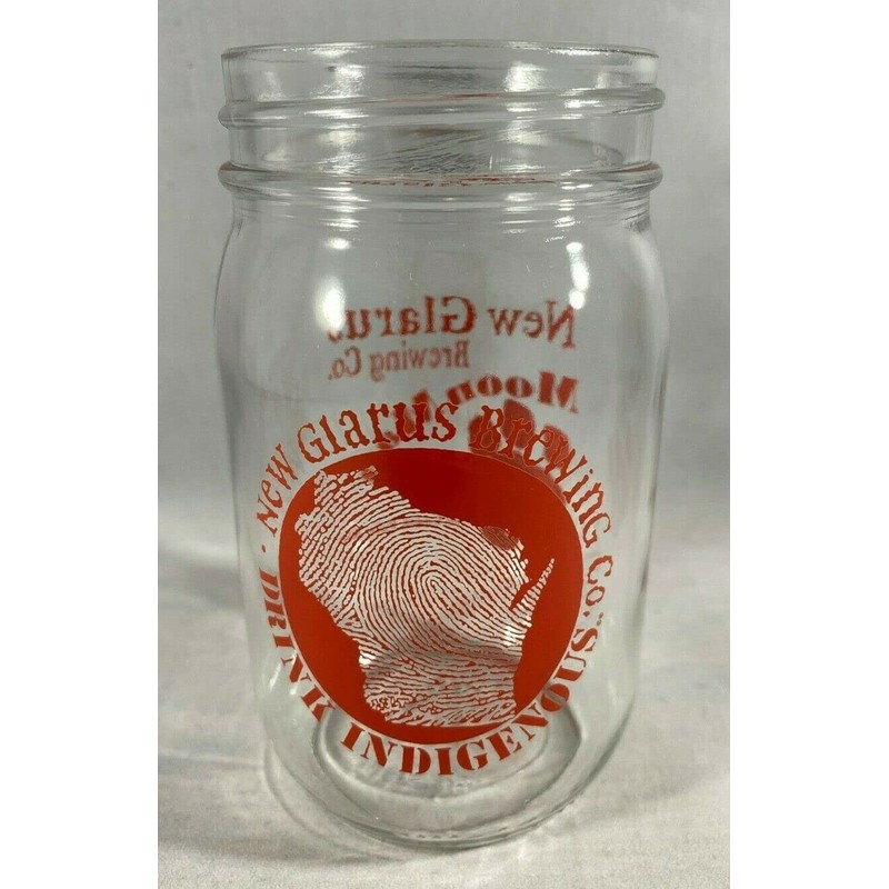 New Glarus Brewing Company - Moon Man Mason Jar Glass