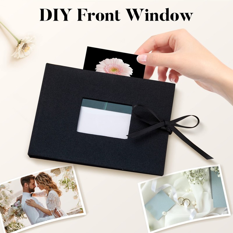 Small Photo Album 4x6, Fabmaker Picture Album Holds 24 Horizontal