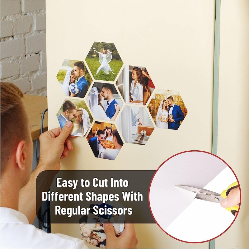 Magnetic Sheets with Adhesive Backing for Crafts, DIY 12 Pack.
