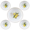 Porcelain Pasta Bowl Set, 11-inch Serving Bowl with 4 Individual
