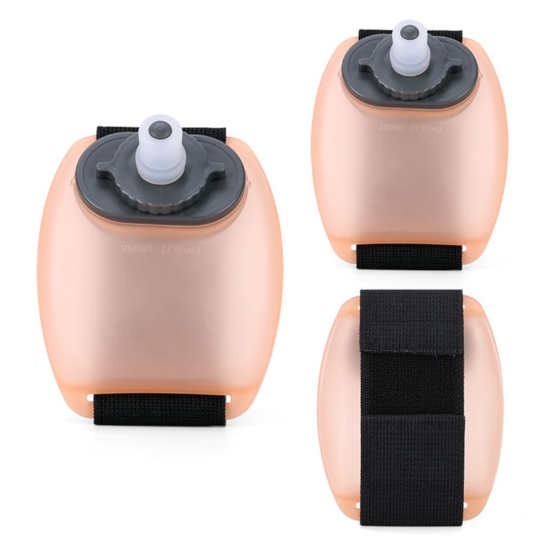 Wrist Water Bottle 7oz/200ml Wearable HandsFree Silicone Water Bottle BPA-Free