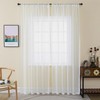 Ftinala Off White Sheer Curtains 90 Inches Long 2 Panels,