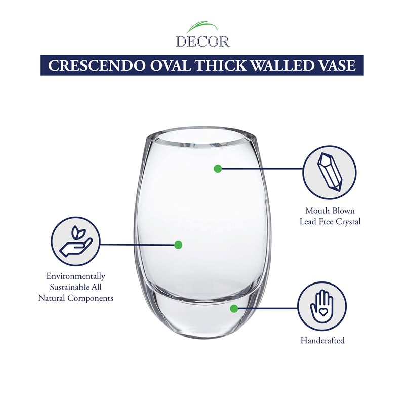 Badash Crescendo Clear 7.5" Vase