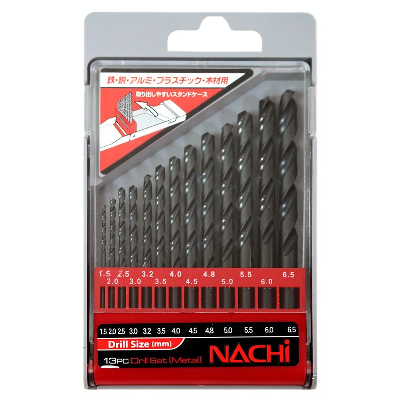 NACHI NDS-13 Round Shaft Ironwork Drill Set of 13 in