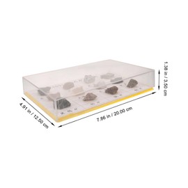 BUGUUYO 12pcs Portable Mineral Rock Specimen for Geology Education Lightweight Display Kit for Classroom Field Tests for Students Enthusiasts