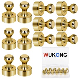 Wukong Cone Magnets for Magnetic Board, 12 x 16 mm, Pack of 12 Neodymium Magnets, Extra Strong Magnets, Strong Hold, Mini, Notice Board Magnetic Whiteboard Magnets, Push Pins for Offices, Notice Board